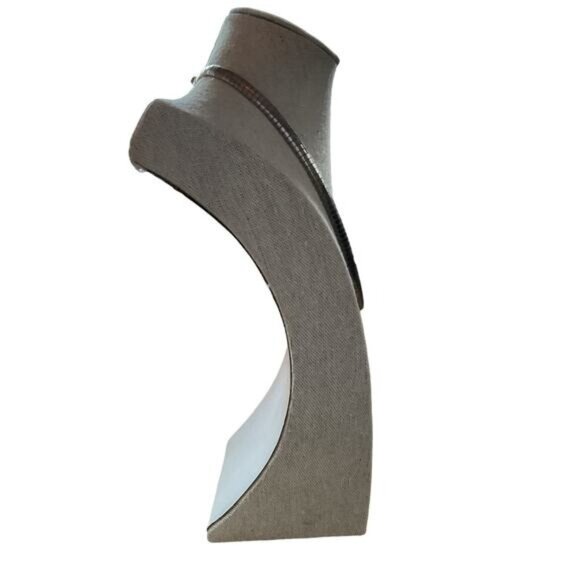 Vintage Silver-Toned Herringbone Chain Necklace Unisex Elegant Classic - Picture 3 of 4